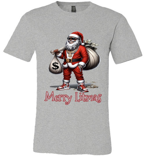 Black Santa, Merry Litmas Shirt