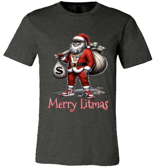 Black Santa, Merry Litmas Shirt