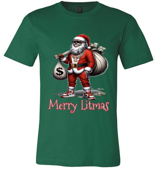 Black Santa, Merry Litmas Shirt