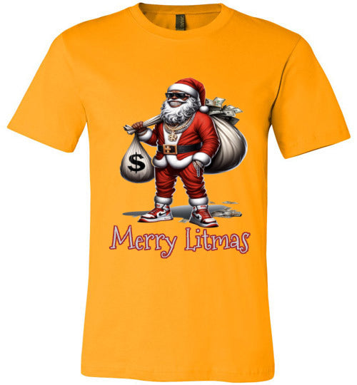 Black Santa, Merry Litmas Shirt