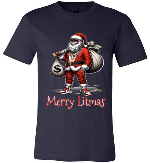 Black Santa, Merry Litmas Shirt
