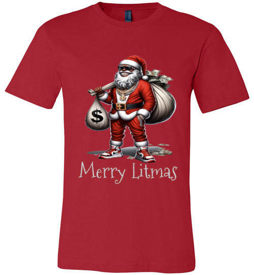 Black Santa, Merry Litmas Shirt