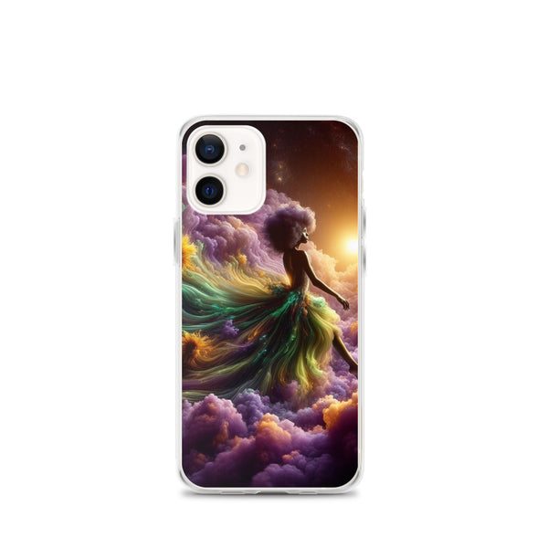 Black Goddess Clouds Designed on a Clear Case for iPhone®