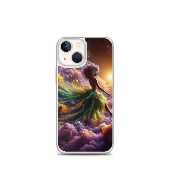 Black Goddess Clouds Designed on a Clear Case for iPhone®