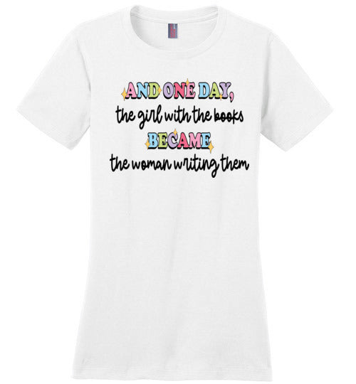 Book Lover to Author Fitted T-Shirt - A Journey in Every Word
