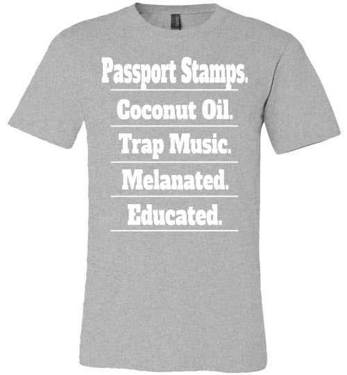 Passport Stamps and Melanin T-Shirt - Rocking Black, Inc. #RockingBlackInc #MelaninInspires