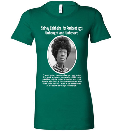 Shirley Chisholm Inspires me - Ladies Fit T-Shirt - Rocking Black, Inc. #RockingBlackInc #MelaninInspires