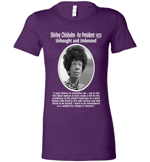 Shirley Chisholm Inspires me - Ladies Fit T-Shirt - Rocking Black, Inc. #RockingBlackInc #MelaninInspires