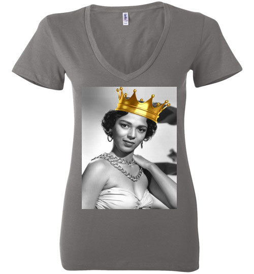 Dorothy Dandridge Queen Deep V- Neck T-Shirt - Rocking Black, Inc. #RockingBlackInc #MelaninInspires