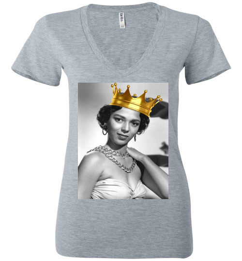 Dorothy Dandridge Queen Deep V- Neck T-Shirt - Rocking Black, Inc. #RockingBlackInc #MelaninInspires