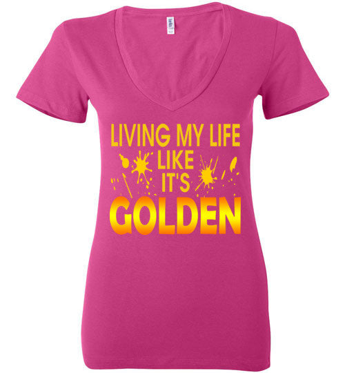 It's Golden Deep V-Neck T-Shirt - Rocking Black, Inc. #RockingBlackInc #MelaninInspires