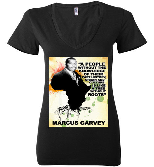 Marcus Garvey Quote Deep V-Neck T-Shirt - Rocking Black, Inc. #RockingBlackInc #MelaninInspires