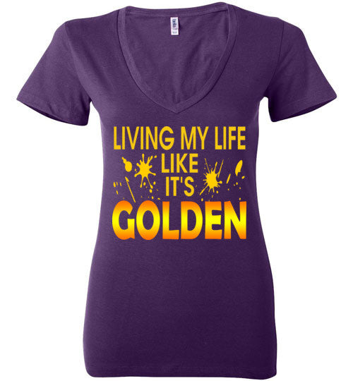 It's Golden Deep V-Neck T-Shirt - Rocking Black, Inc. #RockingBlackInc #MelaninInspires
