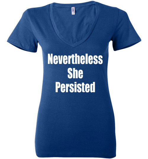 Nevertheless, She Persisted Ladies V-Neck - Rocking Black, Inc. #RockingBlackInc #MelaninInspires