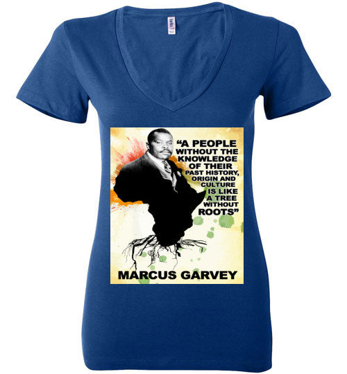 Marcus Garvey Quote Deep V-Neck T-Shirt - Rocking Black, Inc. #RockingBlackInc #MelaninInspires