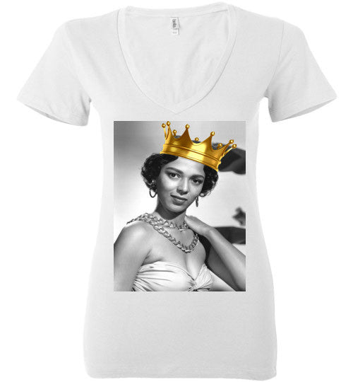 Dorothy Dandridge Queen Deep V- Neck T-Shirt - Rocking Black, Inc. #RockingBlackInc #MelaninInspires