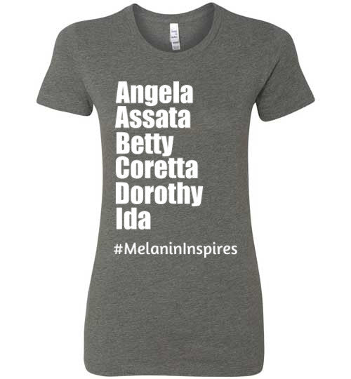 Melanin Inspires fitted Ladies Comfort T-Shirt - Rocking Black, Inc. #RockingBlackInc #MelaninInspires