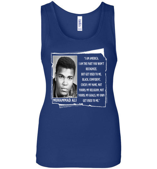 Muhammad Ali Quote Fitted Wide Strap Tank - Rocking Black, Inc. #RockingBlackInc #MelaninInspires