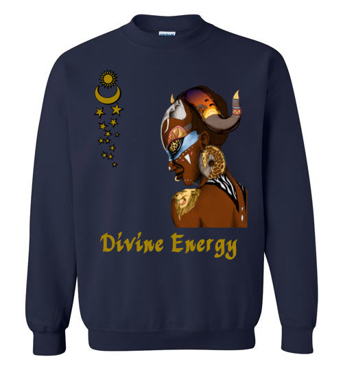 Divine Energy Crewneck Sweatshirt - Rocking Black, Inc. #RockingBlackInc #MelaninInspires