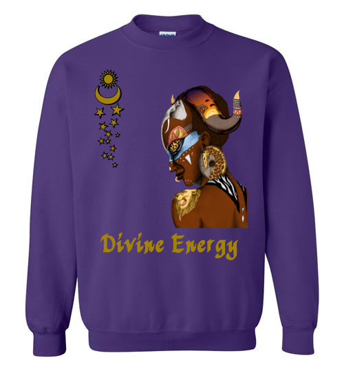 Divine Energy Crewneck Sweatshirt - Rocking Black, Inc. #RockingBlackInc #MelaninInspires