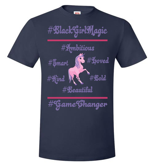 Black Girl Magic Affirmation Youth Short Sleeve T-Shirt - Rocking Black, Inc. #RockingBlackInc #MelaninInspires