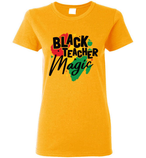 Black Teacher Magic Fitted T-Shirt