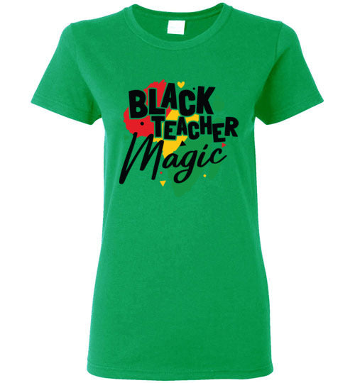 Black Teacher Magic Fitted T-Shirt