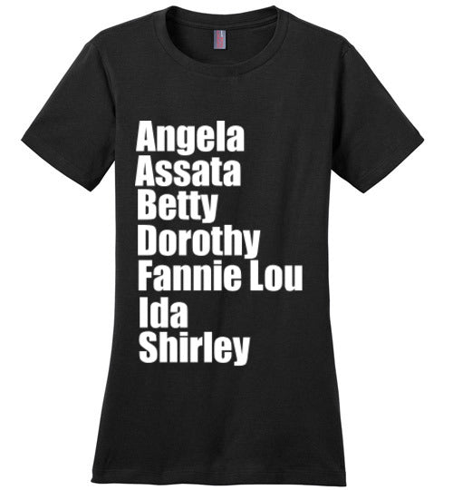 Black Female Revolutionaries Ladies Fit T-Shirt - Rocking Black, Inc. #RockingBlackInc #MelaninInspires