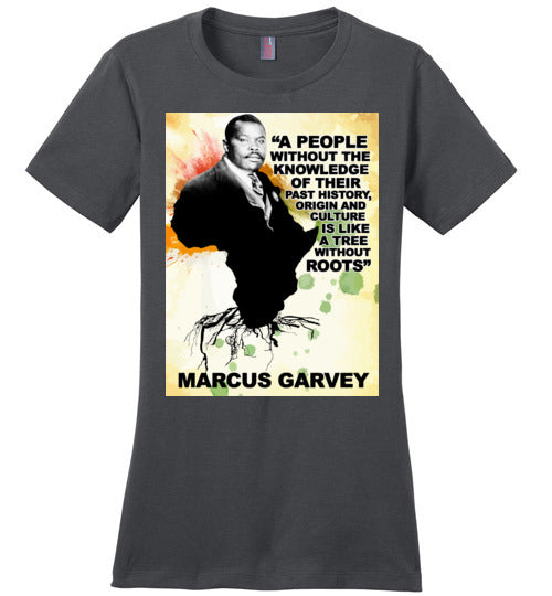 Marcus Garvey Quote Ladies Fitted T-Shirt - Rocking Black, Inc. #RockingBlackInc #MelaninInspires
