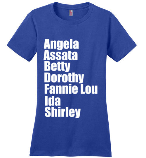 Black Female Revolutionaries Ladies Fit T-Shirt - Rocking Black, Inc. #RockingBlackInc #MelaninInspires