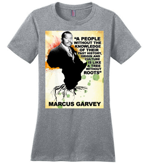 Marcus Garvey Quote Ladies Fitted T-Shirt - Rocking Black, Inc. #RockingBlackInc #MelaninInspires