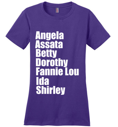 Black Female Revolutionaries Ladies Fit T-Shirt - Rocking Black, Inc. #RockingBlackInc #MelaninInspires