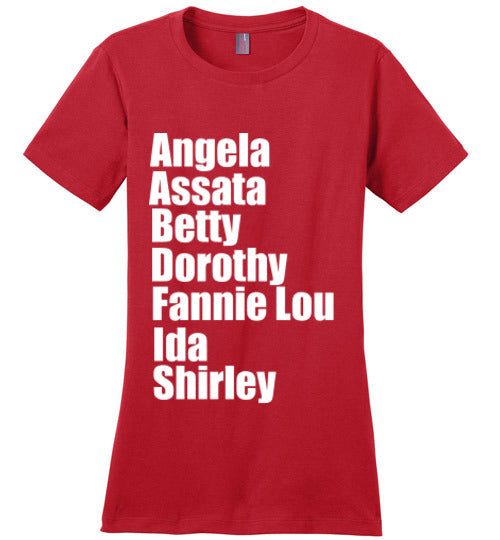Black Female Revolutionaries Ladies Fit T-Shirt - Rocking Black, Inc. #RockingBlackInc #MelaninInspires