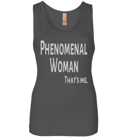 Phenomenal Woman Ladies Fitted Tank - Rocking Black, Inc. #RockingBlackInc #MelaninInspires