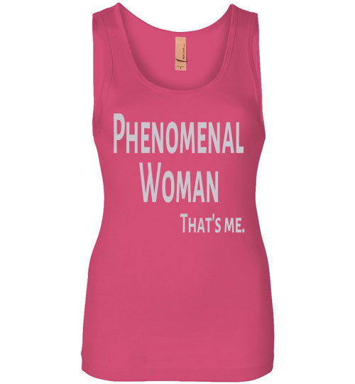 Phenomenal Woman Ladies Fitted Tank - Rocking Black, Inc. #RockingBlackInc #MelaninInspires