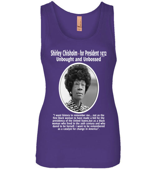 Shirley Chisholm Inspires me - Wide Strap Tank Top - Rocking Black, Inc. #RockingBlackInc #MelaninInspires