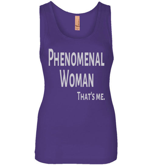 Phenomenal Woman Ladies Fitted Tank - Rocking Black, Inc. #RockingBlackInc #MelaninInspires