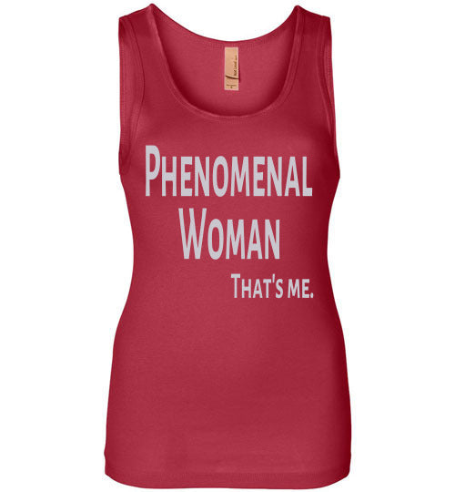 Phenomenal Woman Ladies Fitted Tank - Rocking Black, Inc. #RockingBlackInc #MelaninInspires