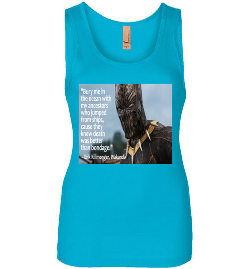Erik Killmonger Ladies Jersey Tank - Rocking Black, Inc. #RockingBlackInc #MelaninInspires