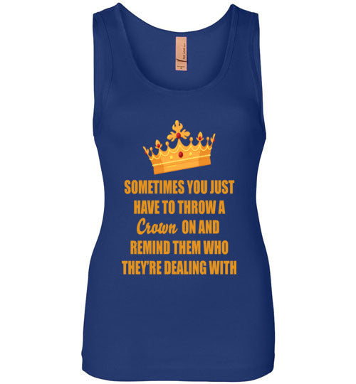 Throw on a Crown Quote Wide Strap Tank Top - Rocking Black, Inc. #RockingBlackInc #MelaninInspires