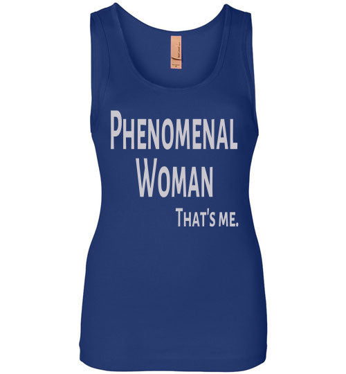 Phenomenal Woman Ladies Fitted Tank - Rocking Black, Inc. #RockingBlackInc #MelaninInspires