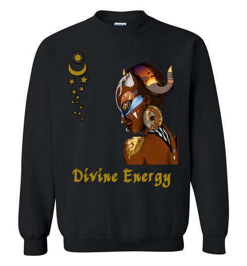 Divine Energy Crewneck Sweatshirt - Rocking Black, Inc. #RockingBlackInc #MelaninInspires