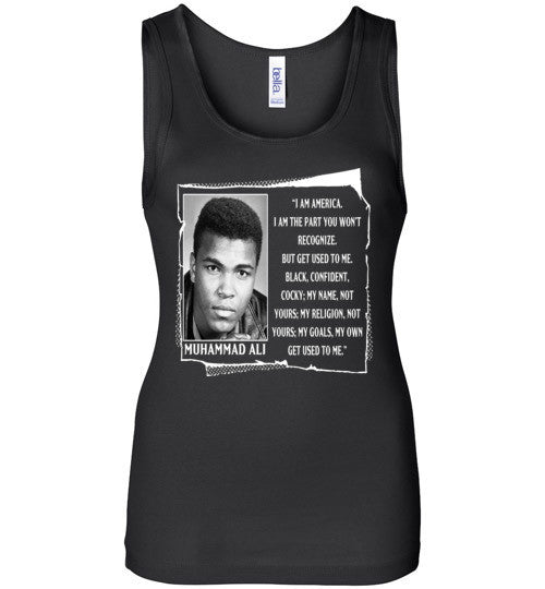 Muhammad Ali Quote Fitted Wide Strap Tank - Rocking Black, Inc. #RockingBlackInc #MelaninInspires
