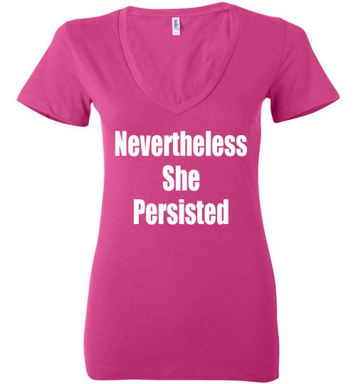 Nevertheless, She Persisted Ladies V-Neck - Rocking Black, Inc. #RockingBlackInc #MelaninInspires