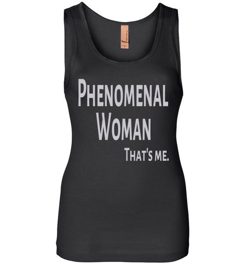Phenomenal Woman Ladies Fitted Tank - Rocking Black, Inc. #RockingBlackInc #MelaninInspires