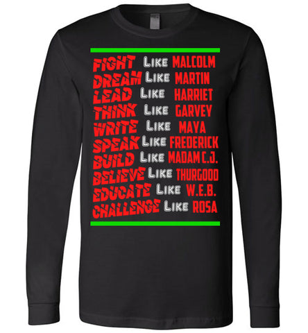 Be a Leader Men's Long Sleeve T-Shirt - Rocking Black, Inc. #RockingBlackInc #MelaninInspires