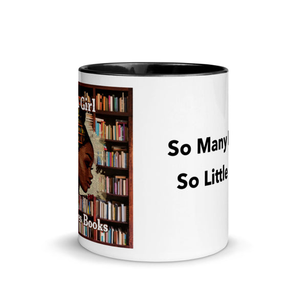 Just a Black Girl Who Loves Books - Mug with Color Inside