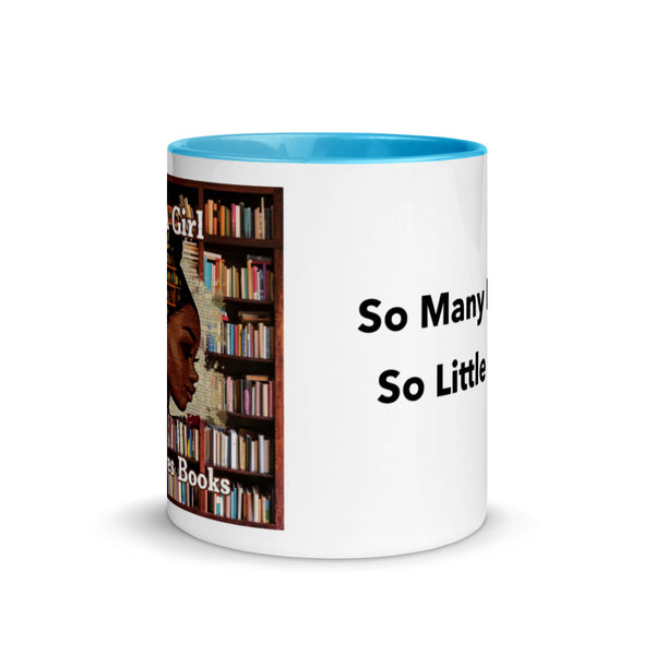 Just a Black Girl Who Loves Books - Mug with Color Inside