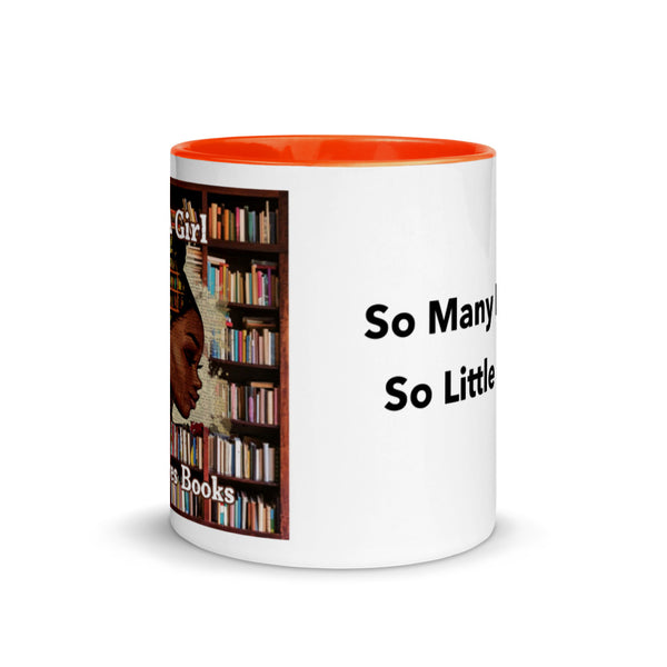 Just a Black Girl Who Loves Books - Mug with Color Inside