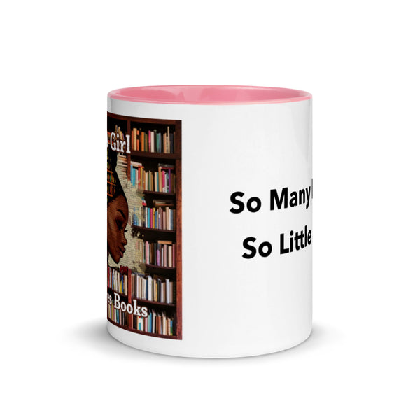 Just a Black Girl Who Loves Books - Mug with Color Inside